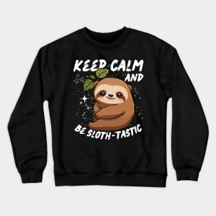 Keep calm and be ‘sloth-tastic’. Crewneck Sweatshirt